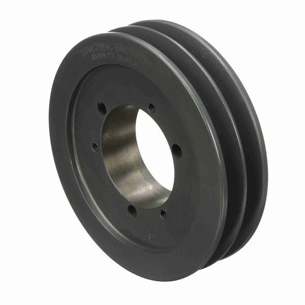 2 Groove Cast Iron Bushed Bore Multiple Sheave, 25V670SK